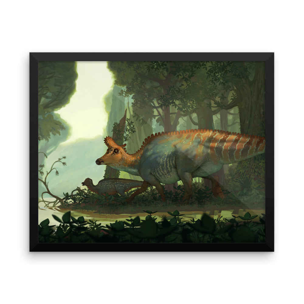 Lambeosaurus framed print