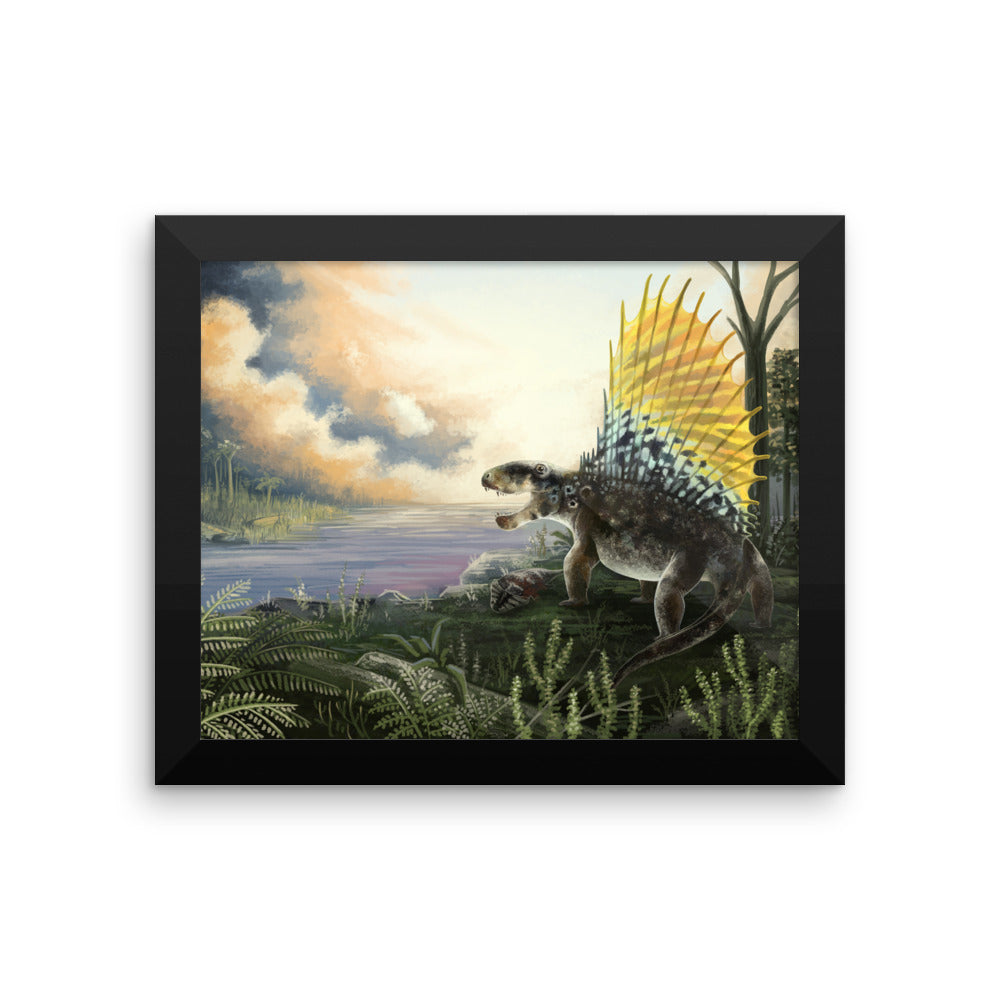 Dimetrodon framed print