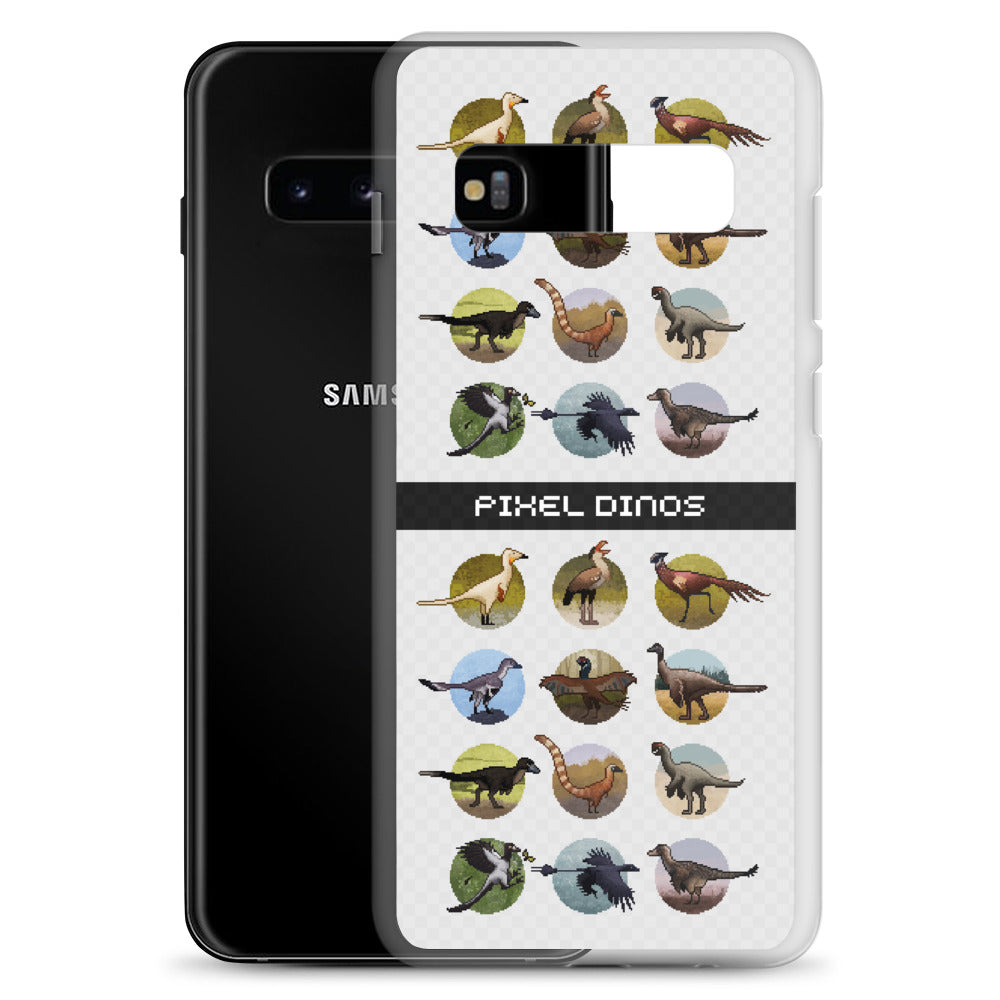 Pixel Dinos (White) Samsung Case