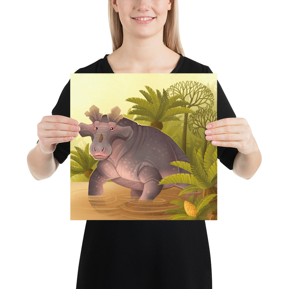 Estemmenosuchus Permian Weirdo poster