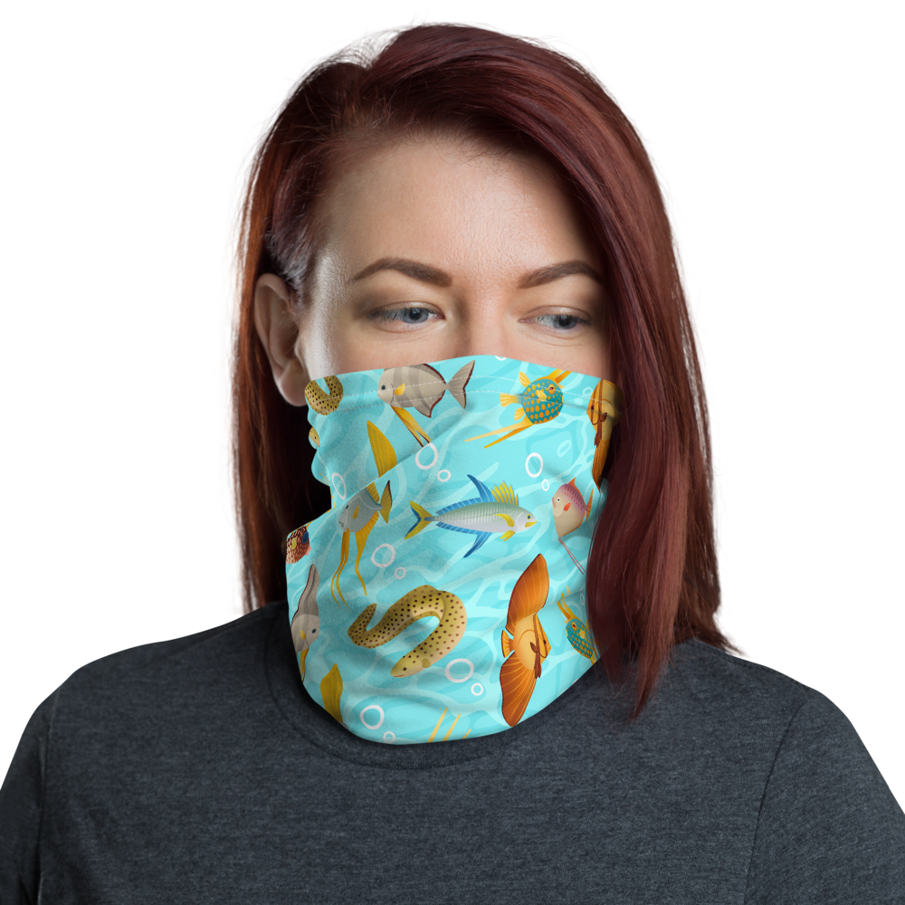 Monte Bolca Coral Reef Fish neck gaiter