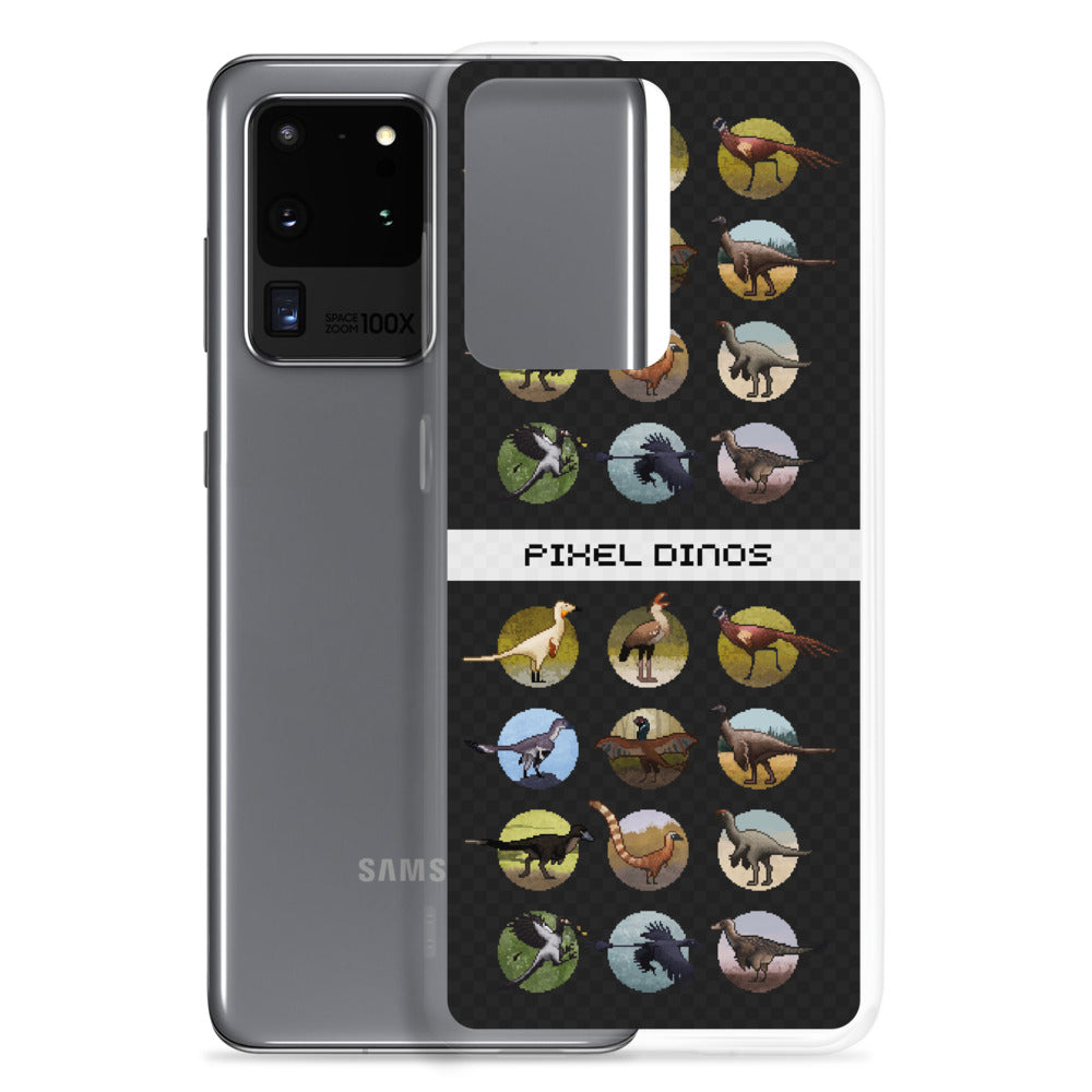 Pixel Dinos (Black) Samsung Case