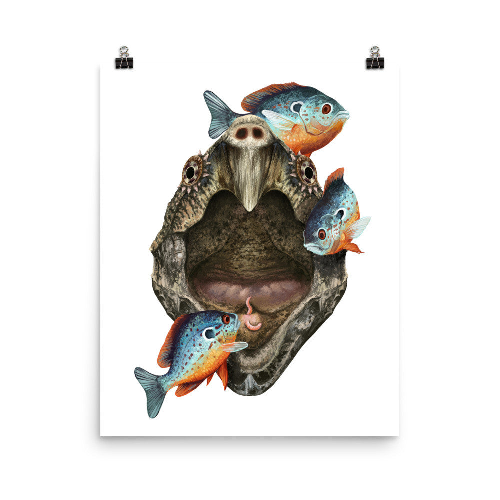 Alligator snapping turtle poster