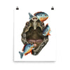 Alligator snapping turtle poster