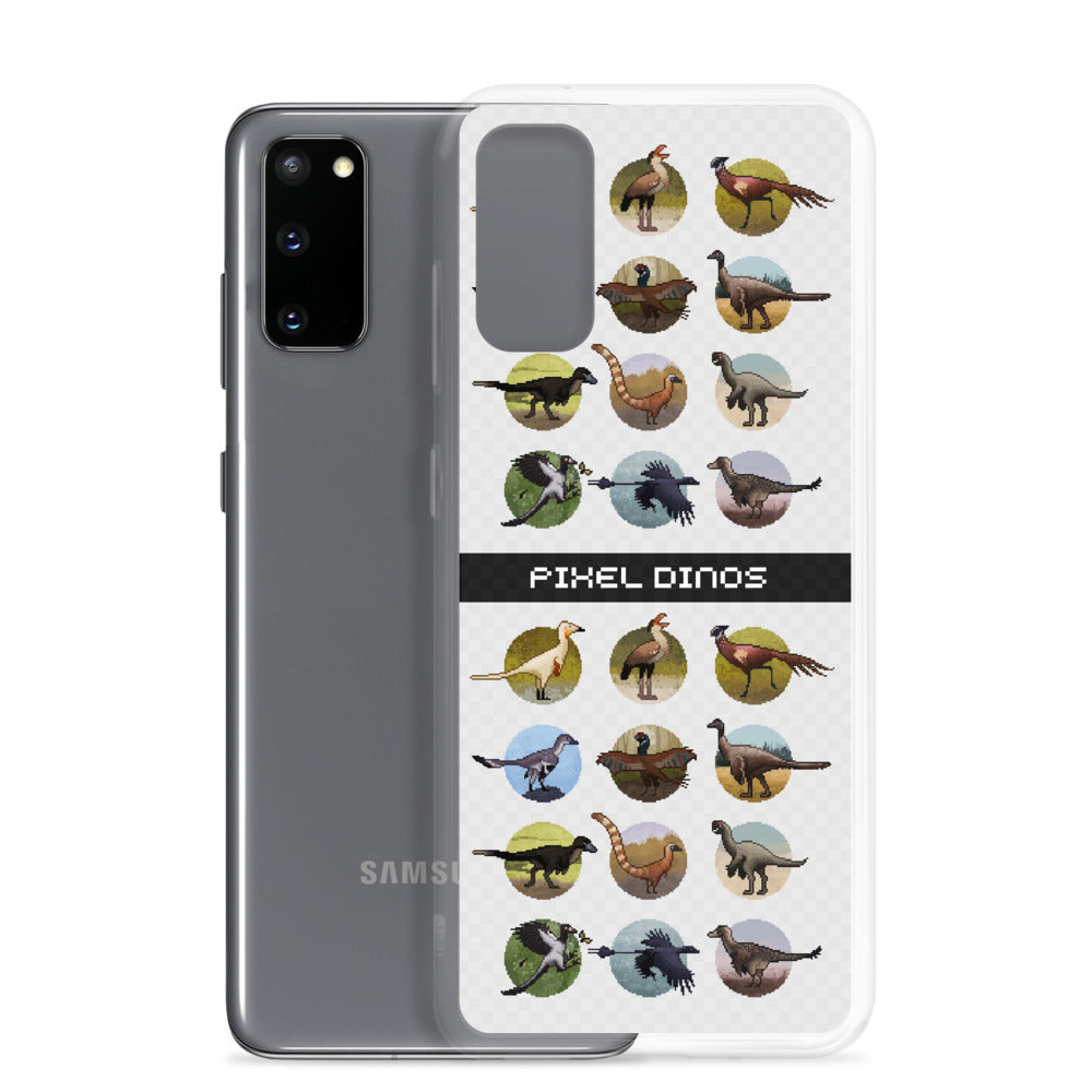 Pixel Dinos (White) Samsung Case