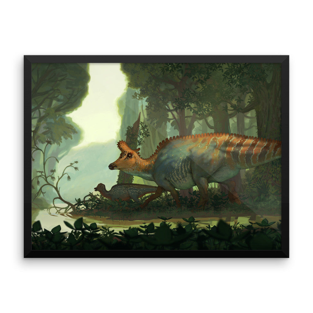 Lambeosaurus framed print