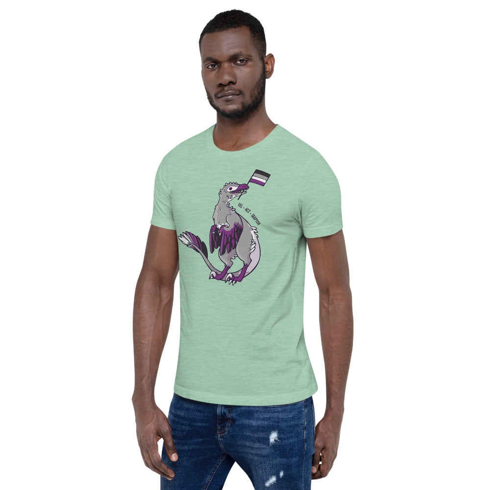 Velociraptor Dinosaur Asexual Pride Flag t-shirt