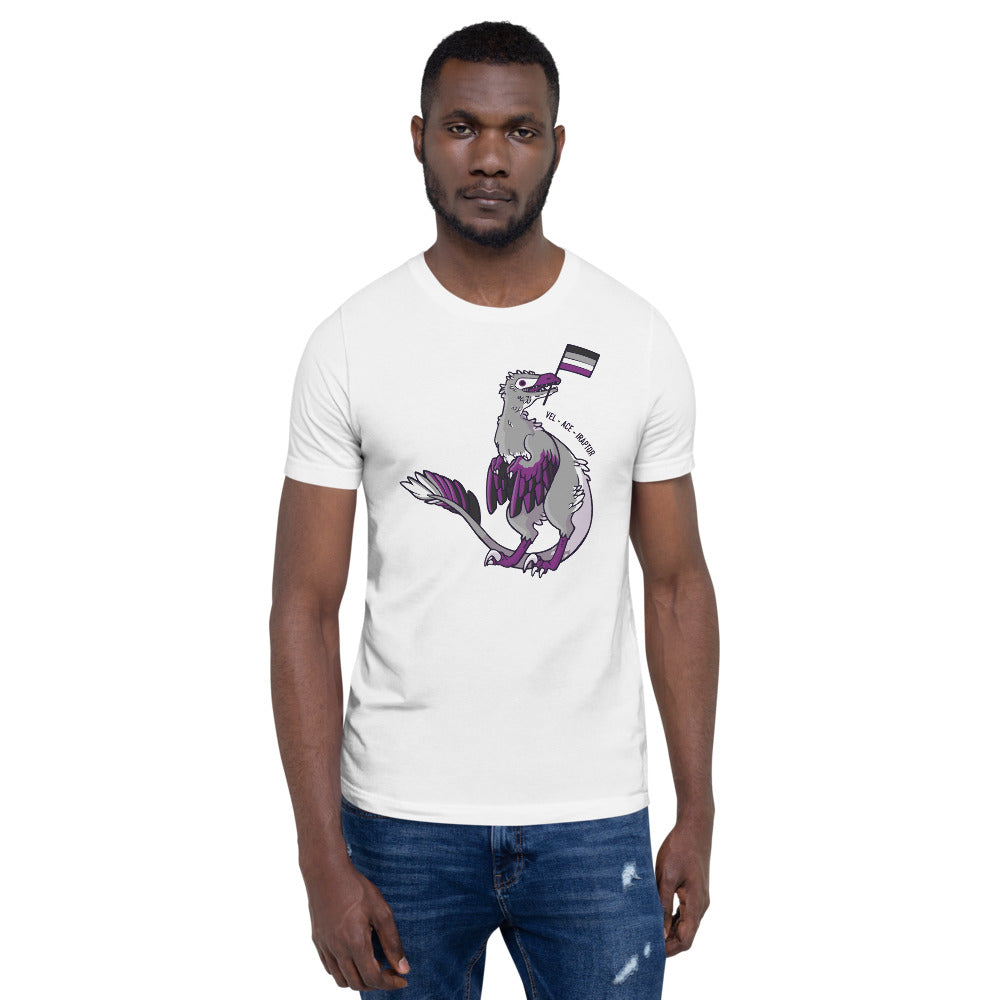 Velociraptor Dinosaur Asexual Pride Flag t-shirt