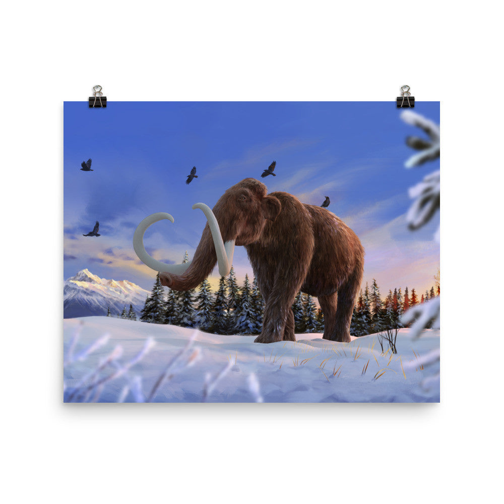 Woolly mammoth poster