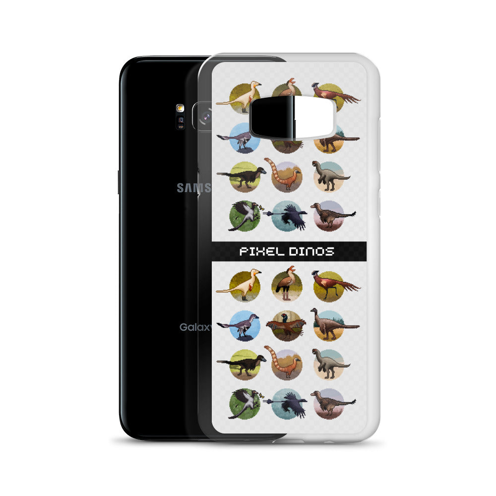 Pixel Dinos (White) Samsung Case