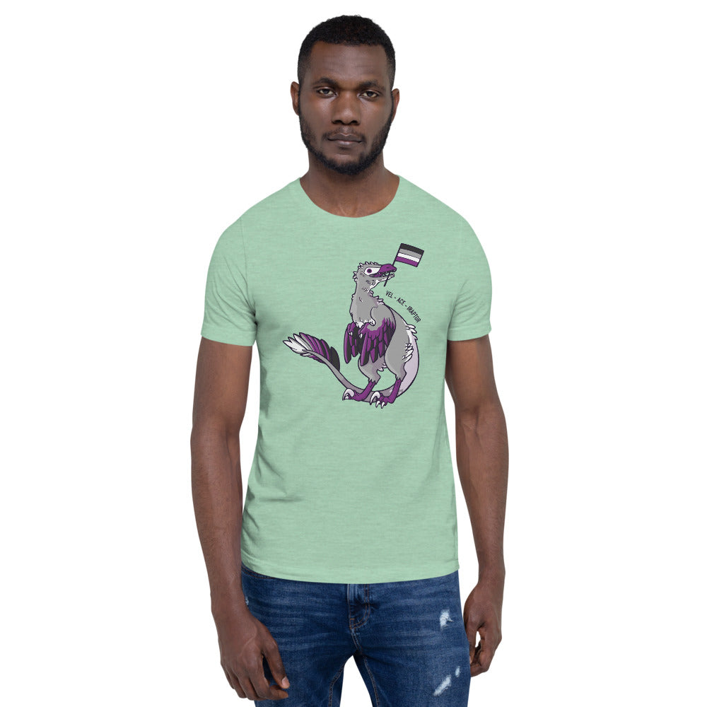 Velociraptor Dinosaur Asexual Pride Flag t-shirt