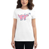 Triceratops Dinosaur Trans Pride Flag women's t-shirt