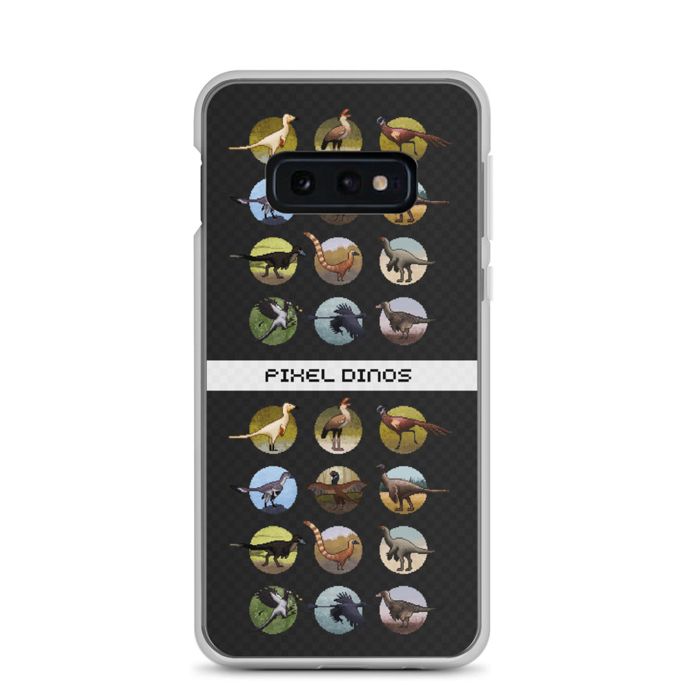 Pixel Dinos (Black) Samsung Case