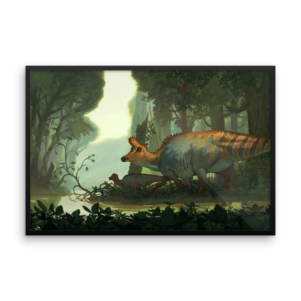 Lambeosaurus framed print