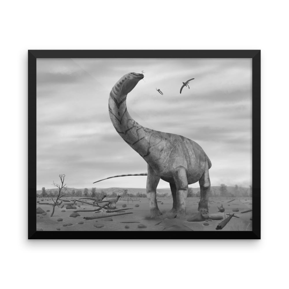 Galeamopus framed print