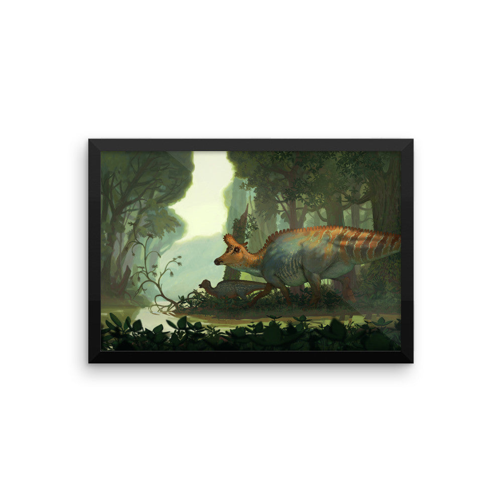 Lambeosaurus framed print