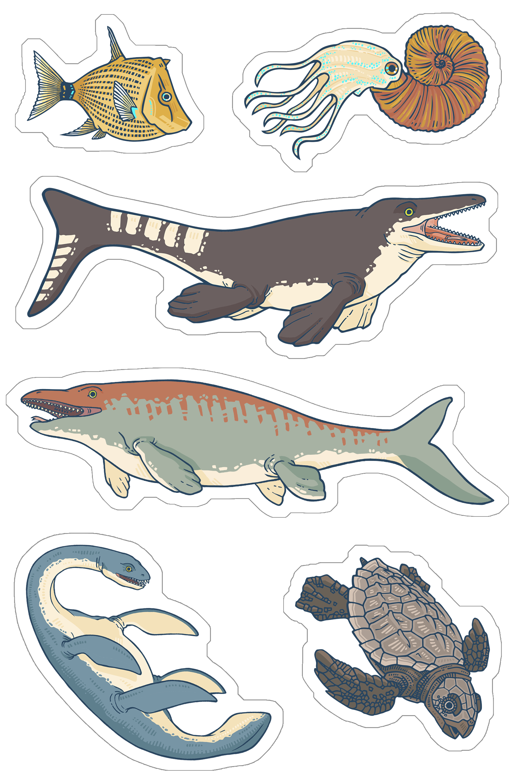 Prehistoric Oceans Stickers