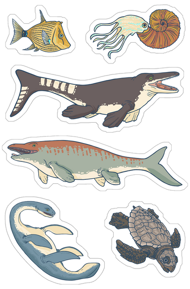 Prehistoric Oceans Stickers