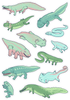 Prehistoric Amphibians Stickers