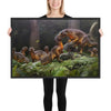 Psittacosaurus Battle framed print