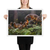 Psittacosaurus Battle framed print