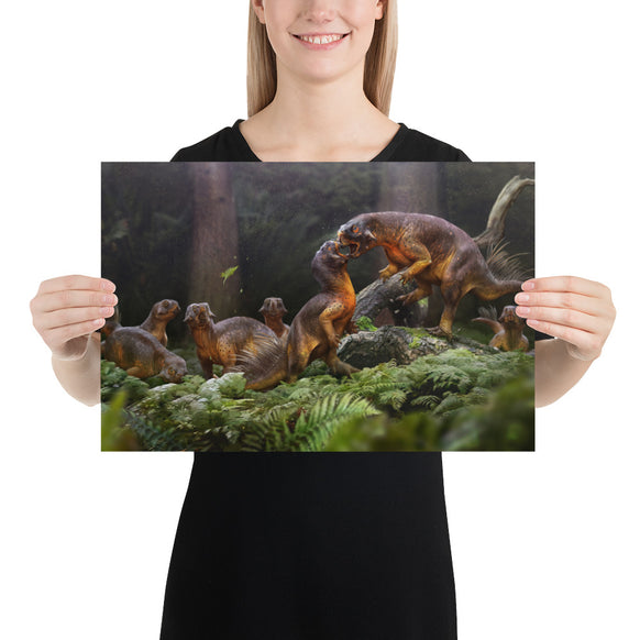 Psittacosaurus Battle poster