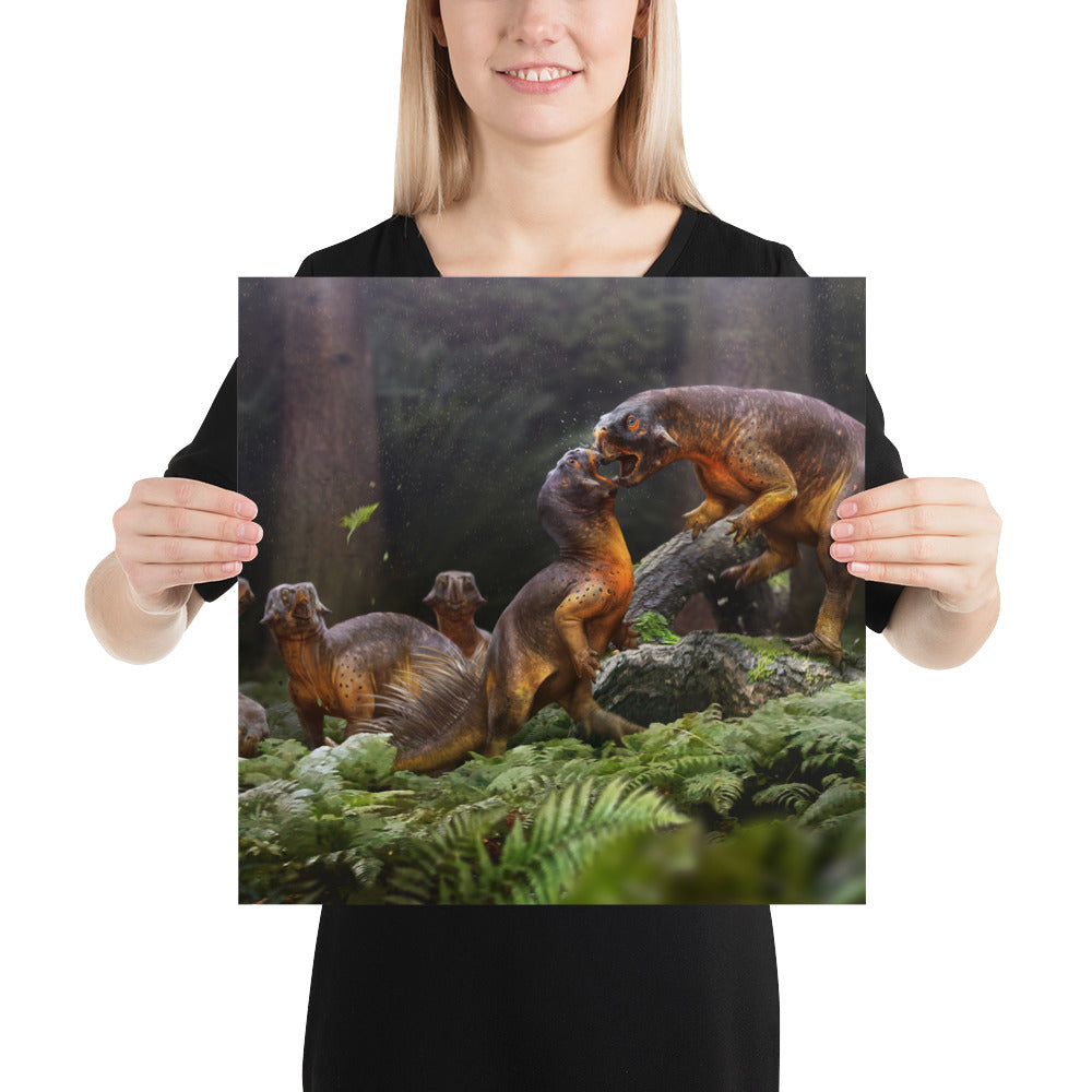 Psittacosaurus Battle poster