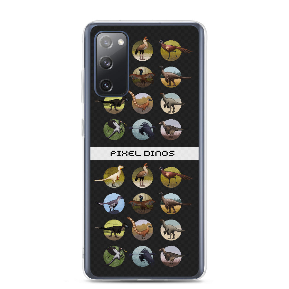 Pixel Dinos (Black) Samsung Case