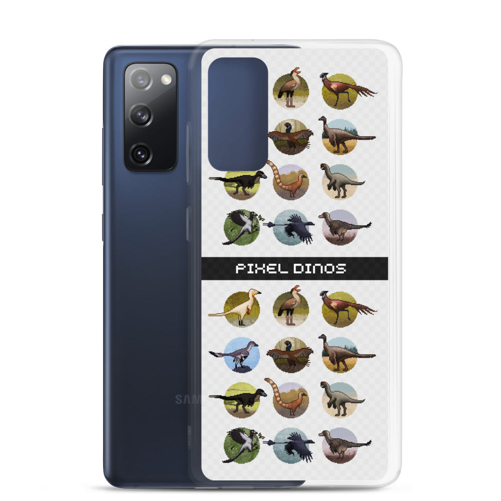 Pixel Dinos (White) Samsung Case