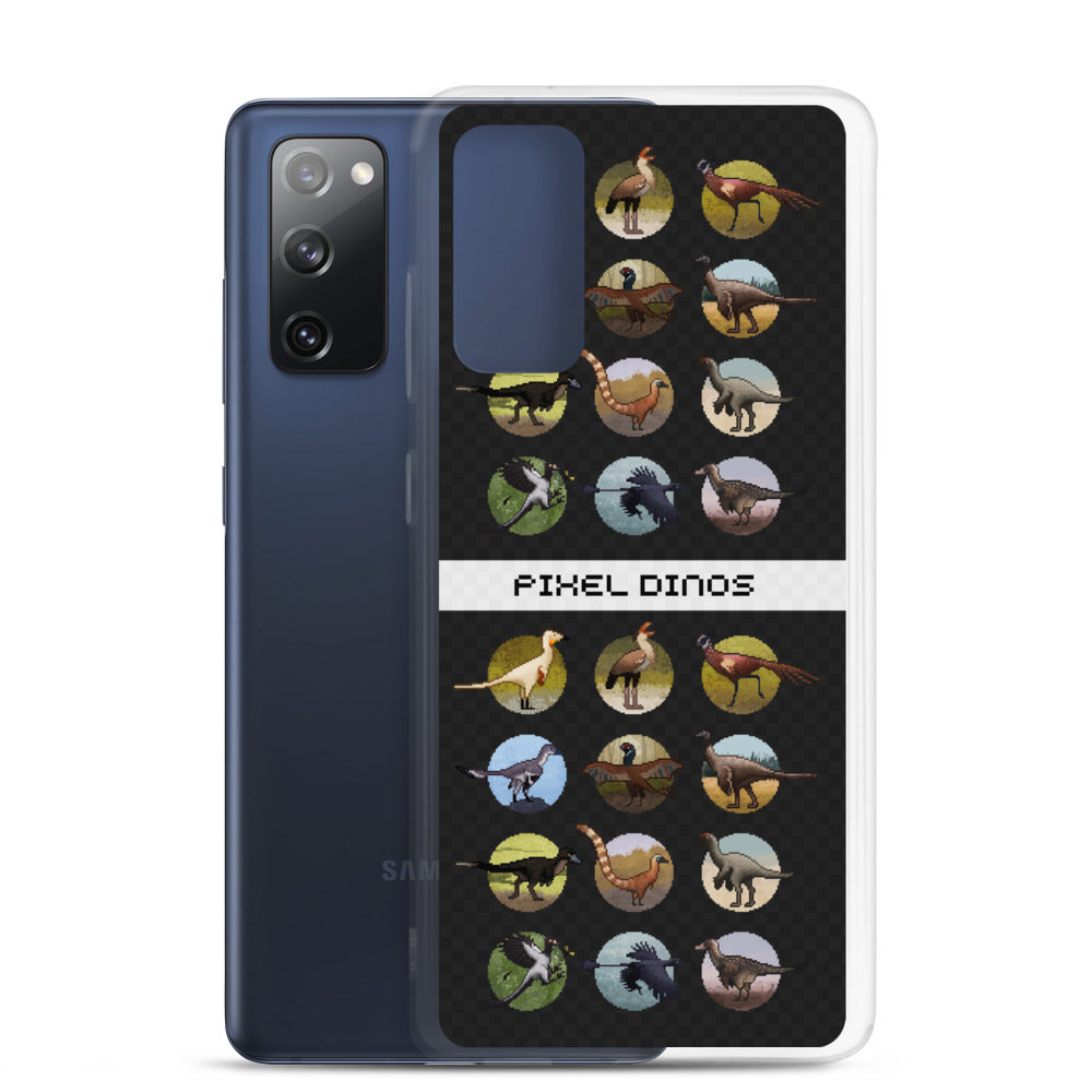 Pixel Dinos (Black) Samsung Case