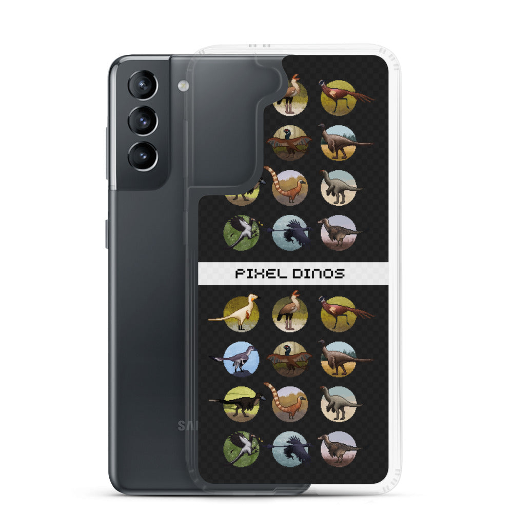 Pixel Dinos (Black) Samsung Case