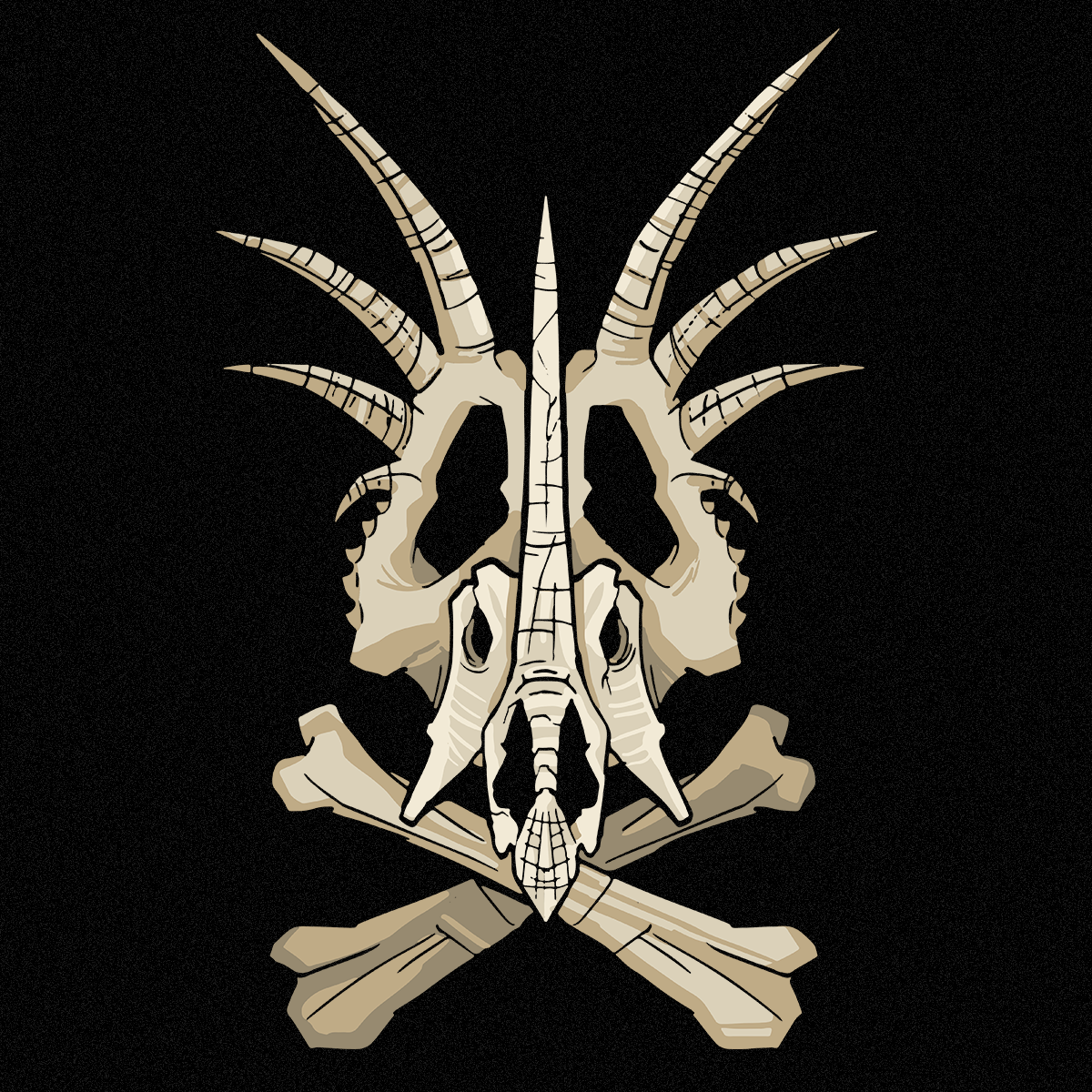 Styracosaurus Crossbones t-shirt