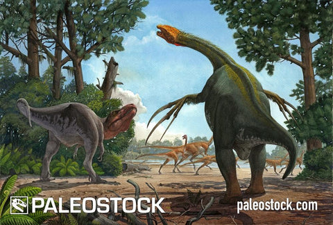 Therizinosaurus stock image