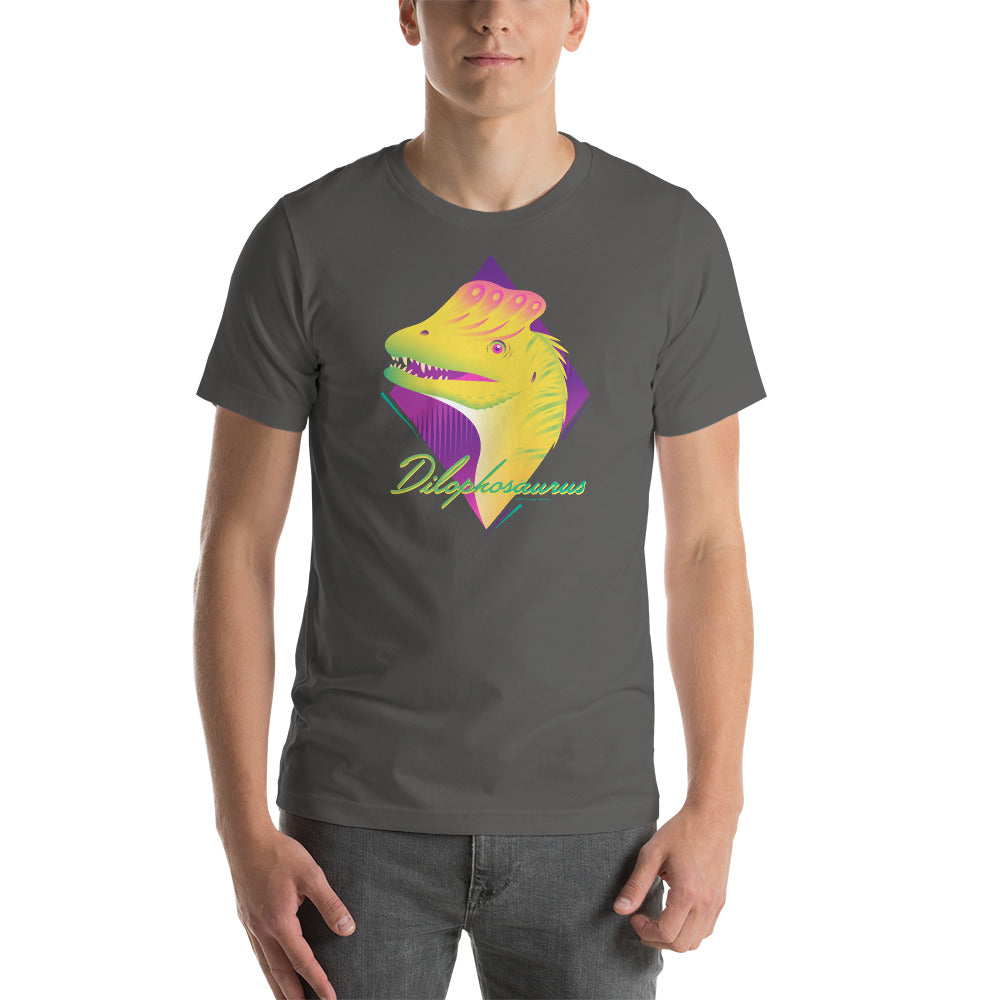 Dilophosaurus Neon Dinosaur unisex t-shirt