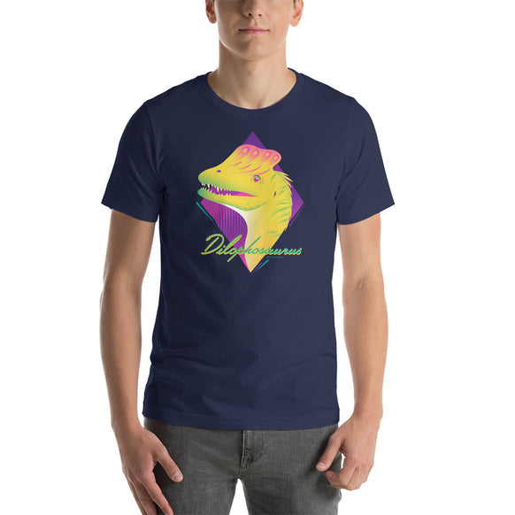 Dilophosaurus Neon Dinosaur unisex t-shirt