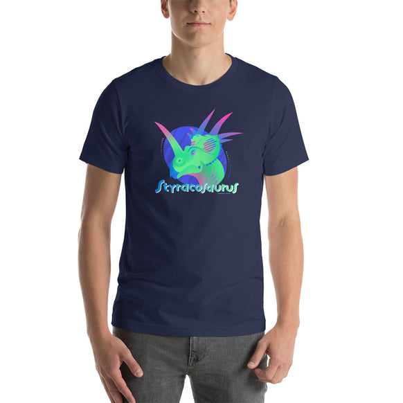 Styracosaurus Neon Dinosaur unisex t-shirt